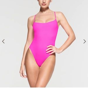 Skims Neon Pink Fits Everybody Body Suit.